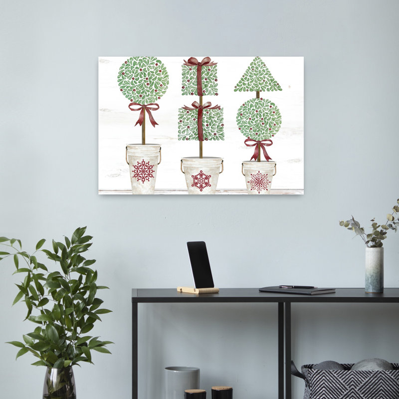 Merry Topiaries, art hivernal contemporain, H 24 po x l 16 po