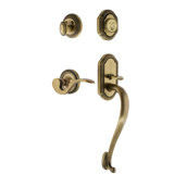 Nostalgic Warehouse Rope Rosette S Grip Handleset with Single Cylinder Deadbolt and Manor Lever