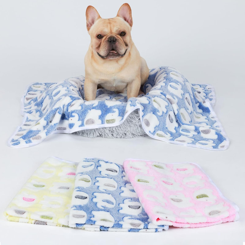 Couverture pour animal, Bleu / Rose / Jaune, 23 po x 16 po