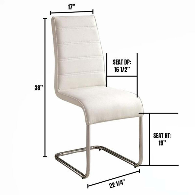 Fauteuils d'appoint en similicuir 2 pièces, Blanc