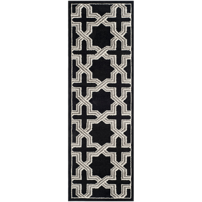 Tapis anthracite / gris Ammundsen, Tapis de couloir 2 pi 3 po x 7 pi