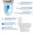 1.1/1.6 Gallons GPF Dual-Flush Elongated Toilet Siphonic Flush One-Piece Toilet with Soft Close Seat And Seat Included-125361179-125361174
