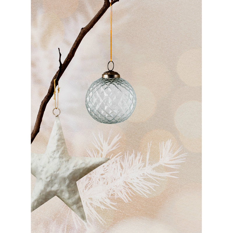 Ensemble de 9 boules décoratives à motif de losanges