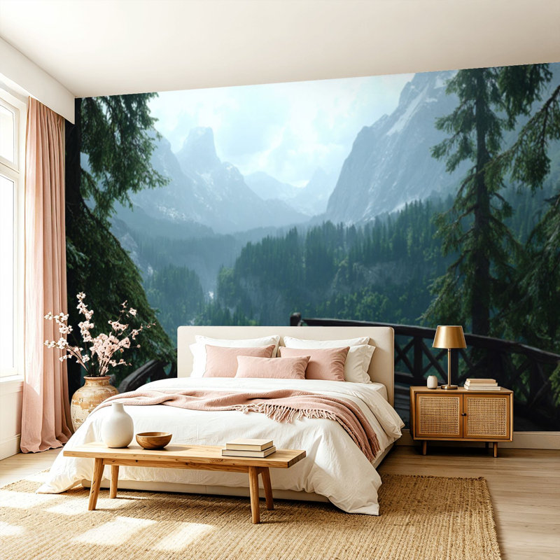Adhésif mural pelez et collez Misty Forest Overpoint, L 99,6 po x l 144 po
