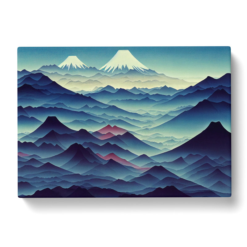Adventurous Japanese Mountains - Wrapped Canvas, 35cm H x 50cm W x 3cm D