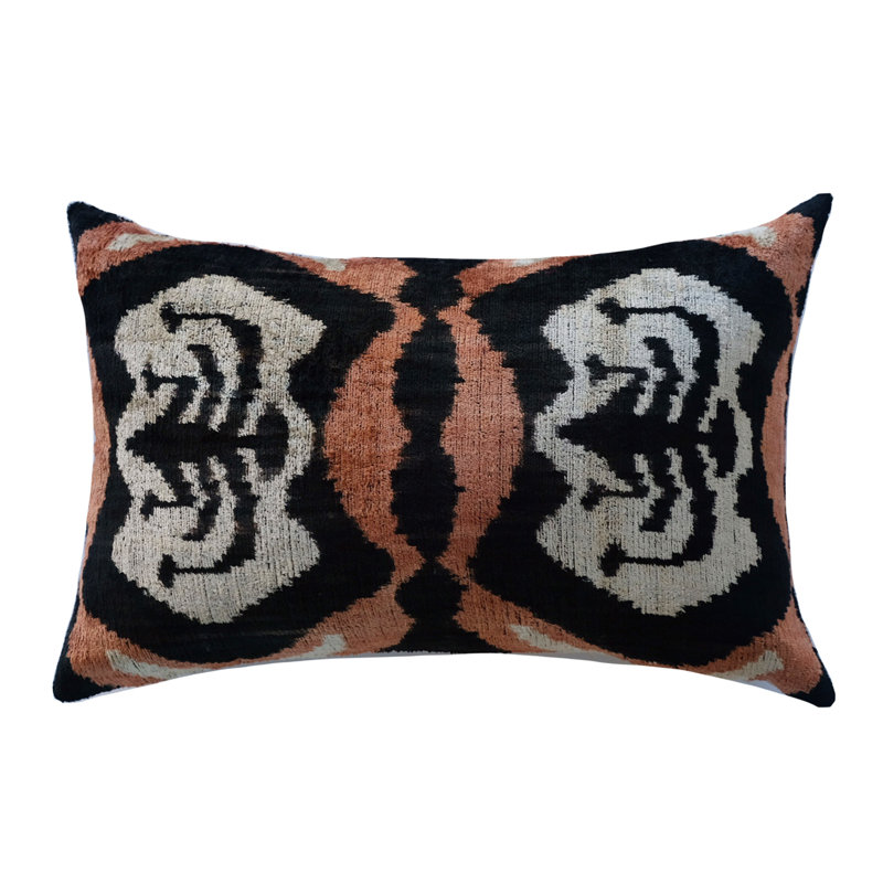 Frye Silk Lumbar Pillow Cover & Insert, Ikat 18