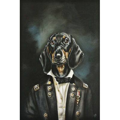 Distinguished Dachshund by Victoria Coleman - Wrapped Canvas Painting