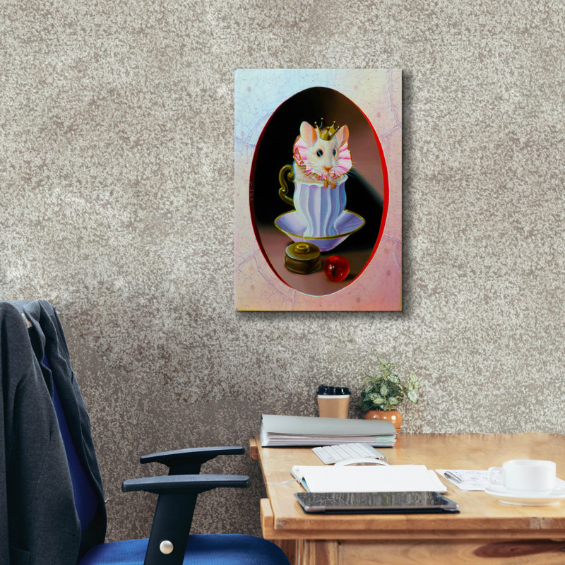 «Small Cream» par Valery Vecu Quitard, art mural sur toile, H 26 po x l 18 po x P 0,75 po