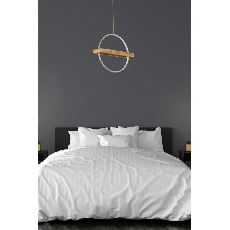 Chandle - Light Pendant, Gold/Wooden