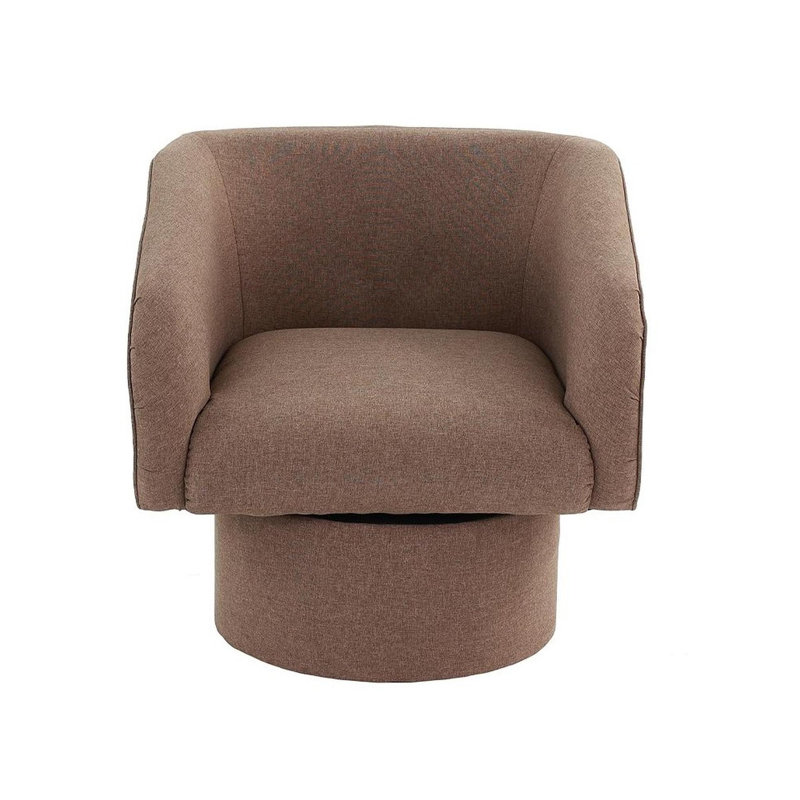 Fauteuil demi-tonneau pivotant 360, Café clair