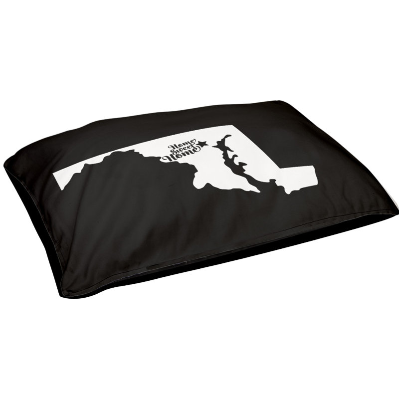 Coussin pour chien d’extérieur baltimore pour chien home, Petit (l 28 po x P 18 po x H 6 po), Noir