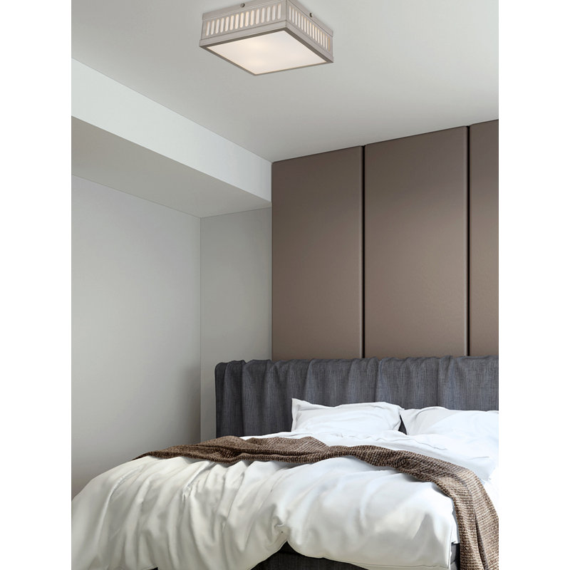 Plafonnier encastré 3 lumières 12,5 po Aliosha, Bronze, H 3,75 po x l 12,5 po x P 12,5 po