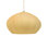 Radiance - Luminaire suspendu ovale cannelé 1 lumière - Jaune pâle - Nickel brossé - DEL dédiée - Cordon torsadé beige