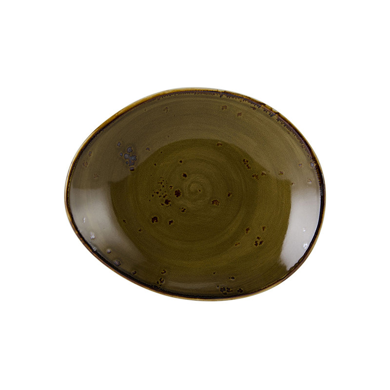 Plaque ellipse Artisan 10 po x 8-1 / 4 po x 1-3 / 4 po, 12, Brun