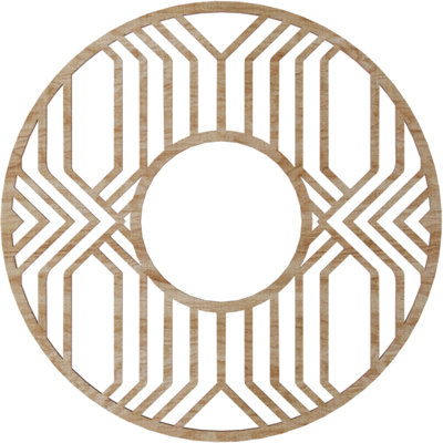 Médaillon de plafond en bois ajouré de 20 po x 7 po x P 3/8 po x N