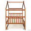 Lit de maison unique en bois avec lit gigogne simple coulissant, conçu pour l'imagination des enfants et pour économiser de l'espace dans les chambres-118019966