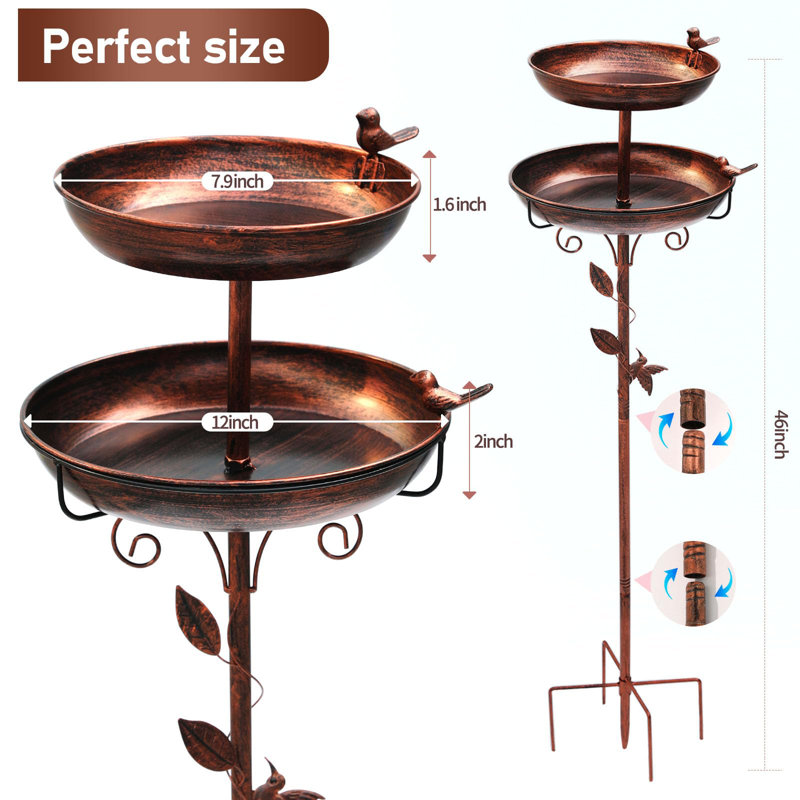 Metal Birdbath
