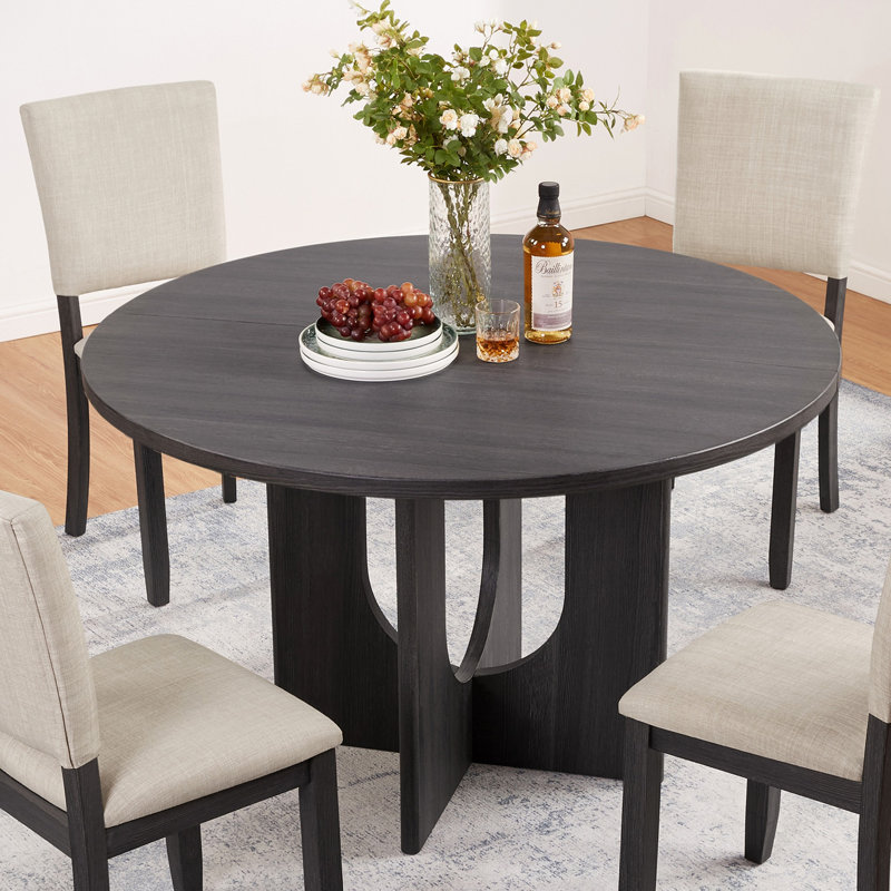 Table de salle à manger moderne pour 4 personnes, table de salle à manger ronde pour cuisine, salle à manger, salon