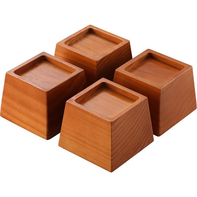 Wood Bed Risers 3 Inch, Premium Pine Furniture Risers - St...
