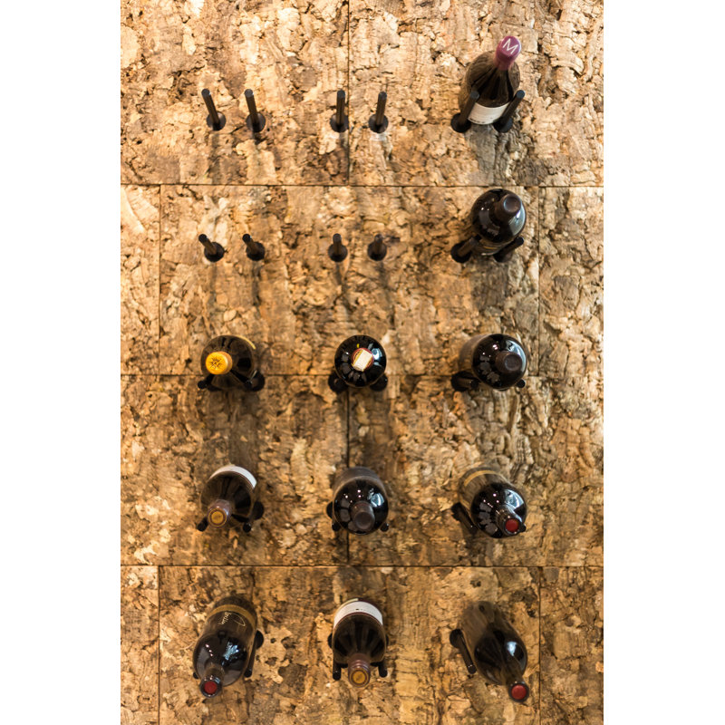 Islais 6-Bottle Wall Mounted Wine Rack, Gunmetal