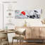 Montagne japonaise et oiseaux chanteurs sur toile-1848250537