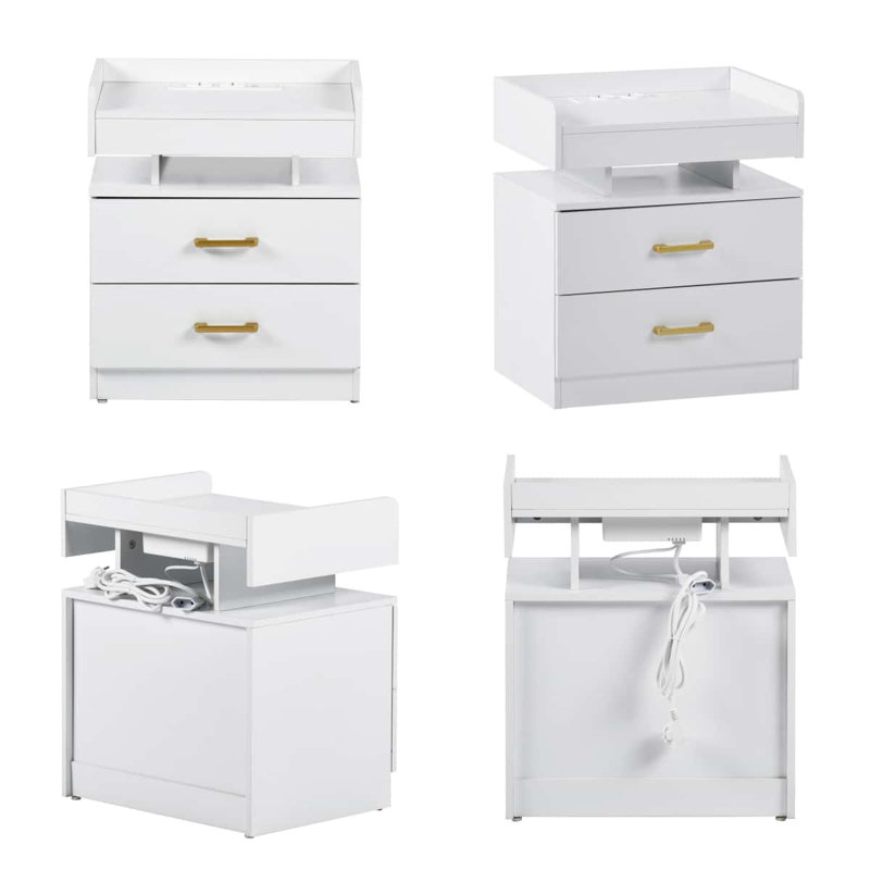 45cm W Manufactured Wood Bedside Table