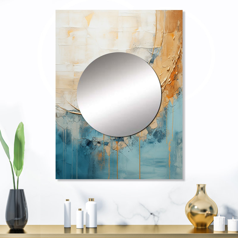 Paint Fusion I - Abstract Painting Mirror Wall Decor MTMIR115863, 32" x 24"