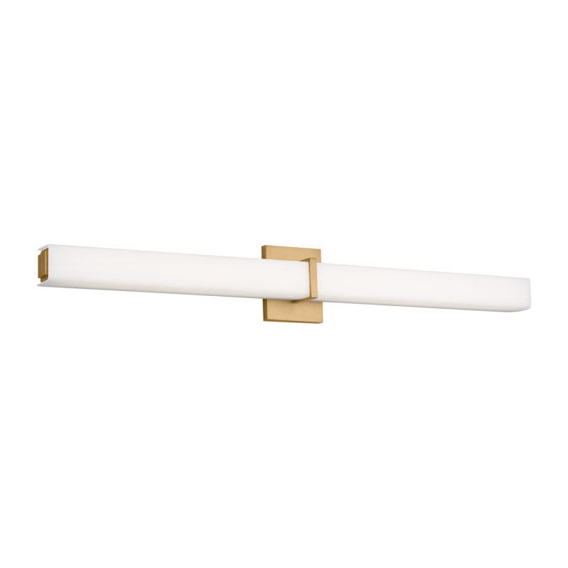 Milan 1 - Light LED Bath Bar, Natural Brass