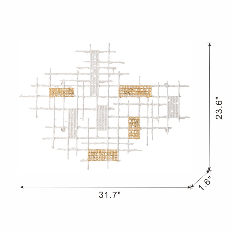 31.7X1.6X23.6" Wall Decor