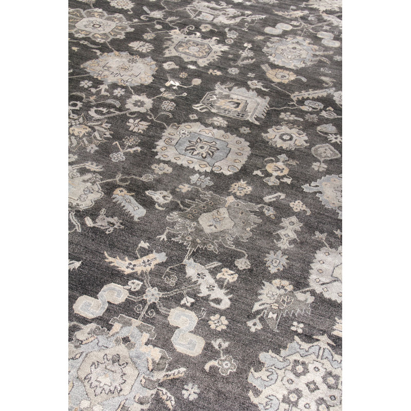 Museum Oriental Area Rug in Midnight Charcoal, Rectangle 12' x 15'