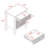 White Bed Side Table with 3 Drawers 19 Inch Wide, Wooden Bedroom Nightstand 24 Inch Tall,Vintage Modern Night Stand-758628010