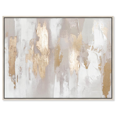 In Golden Brilliance Canvas Print Abstract Wall Art by Art Remedy, Silver Frame, 15 x 10
