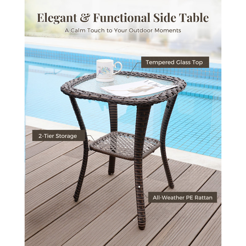 Ensemble de meubles de patio de luxe avec coussins épais de 6 po, chaises berçantes d'extérieur à haut dossier, repose-pieds et canapé à 3 places, ensemble de conversation toutes saisons 7 pièces pour terrasse au bord de la piscine (bleu)