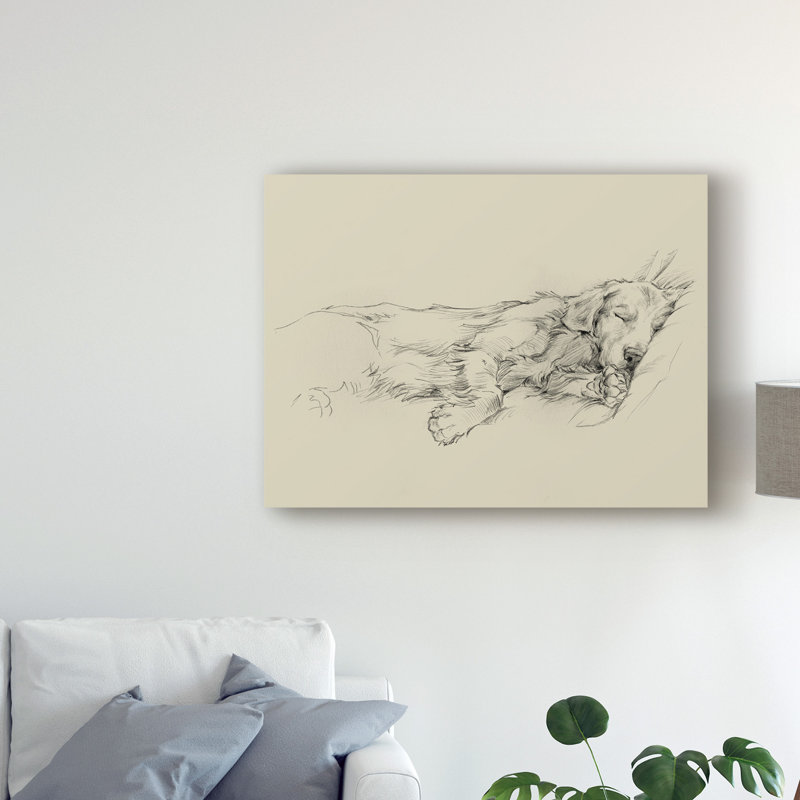 « dog days iii », reproduction d’art sur toile tendue, H 24 po x l 32 po x P 2 po
