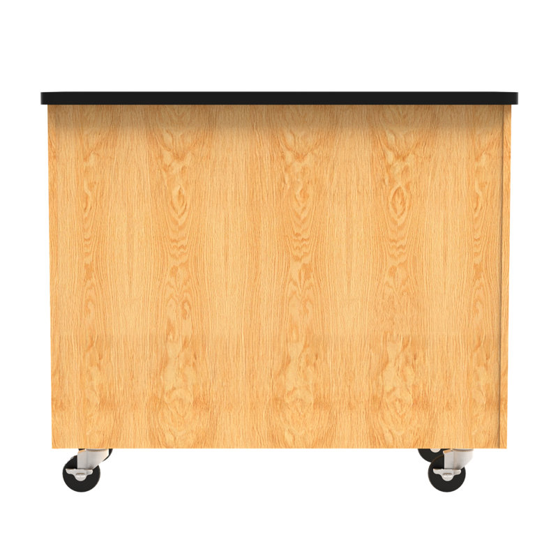 Armoire de rangement pour salle de classe diversifiée, l 48 po x P 24 po x H 41,5 po, 21 plateaux fourre-tout, fabrication en chêne, 2 portes verrouillables, plateau en stratifié, roulettes, fabriquée aux États-Unis