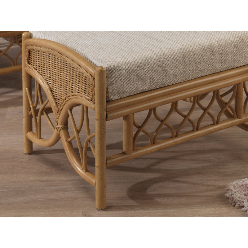 64cm Wide Solid Colour Footstool Ottoman