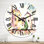 Vintage Yellow Castle - horloge murale rétro