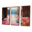 Ensemble de salon mural Serene Pink Lotus Lake - paysage abstrait-2099289690-2099289688