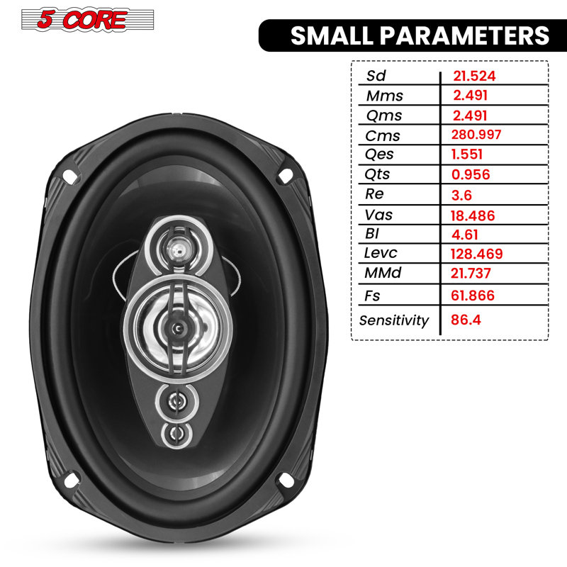 Haut-parleur coaxial audio 5 voies 6x9