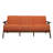 Indy 73 Inch Sofa, Brown Rubberwood Angled Frame-95256894