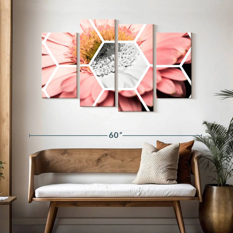 Harberk rose Gerbera hexagone