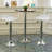 Swivel Upholstered Adjustable Height Counter Stool with Metal Frame-91479627