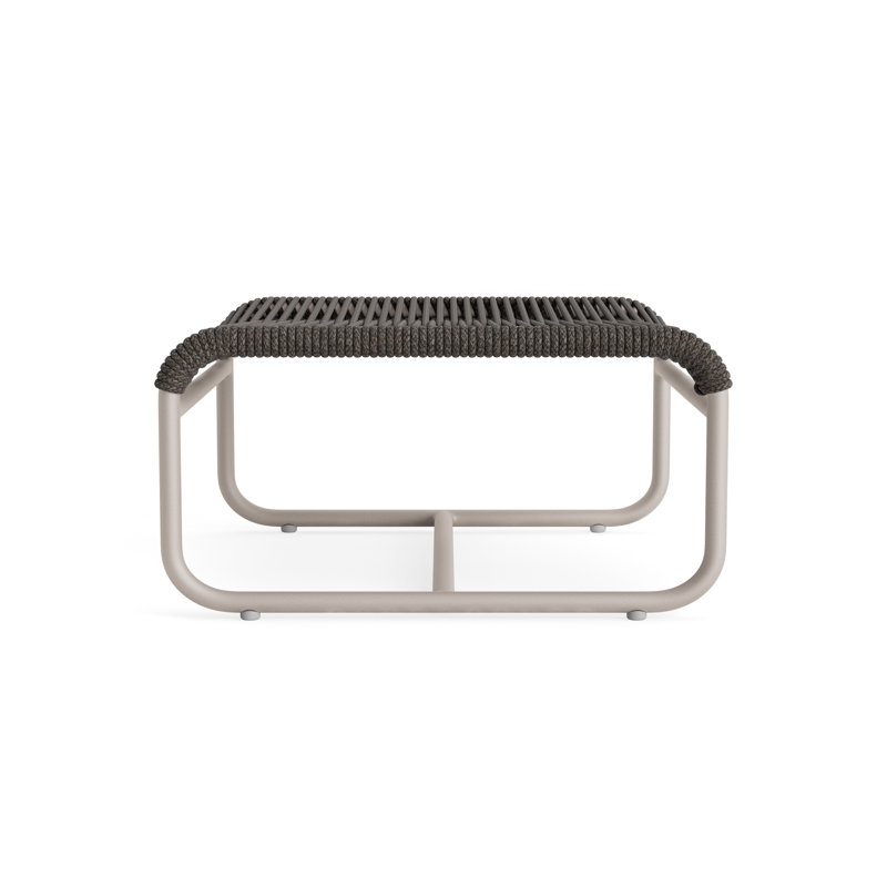 Walter Lamb Outdoor Ottoman, Coal/Dove