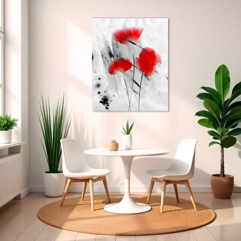 " Painted Petals III " by Tristan Scott, Black Framed Textured Wall Art, 14" H x 10" W