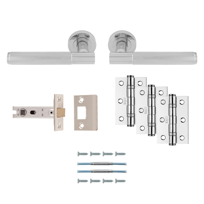 Lagos Door Handle, Polished Chrome