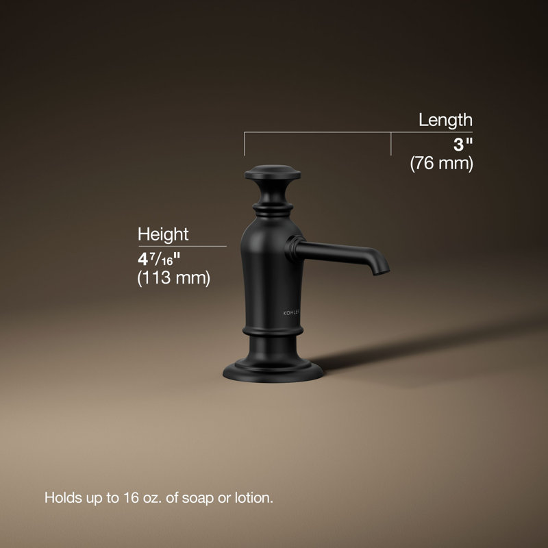 Artifacts Soap/Lotion Dispenser, Matte Black