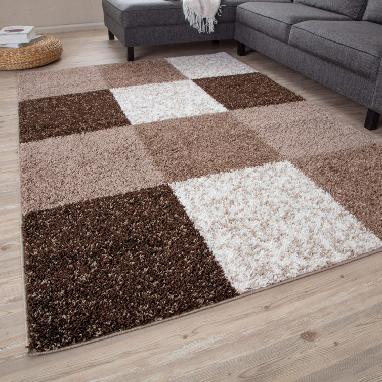 Myshaggy Collection Rugs Geometric Design in Brown