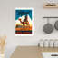 Affiche du Trans Australian Railway, style rétro vintage, avec des animaux colorés. Impression d'art mural.-1050066918