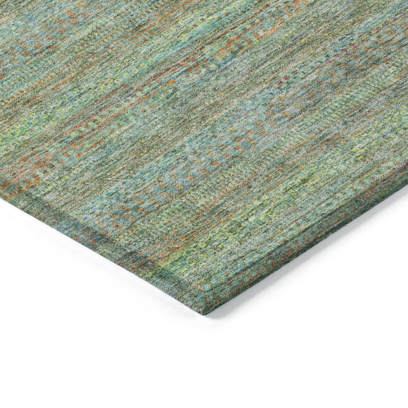 Machine Washable Indoor/Outdoor Oden ACN2148 Striped Rug, Rectangle 3' x 5'