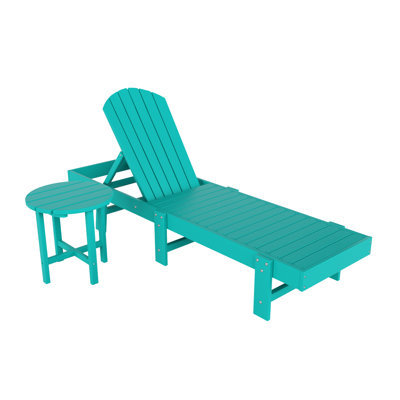 Chaise longue inclinable longue avec table 77,6 po Geoff